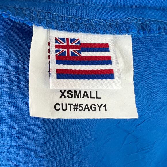 JAMS WORLD 50 Years Bahama Blue Solid Tank Top Crushed Rayon W655SL Hawaii XS - Picture 5 of 7